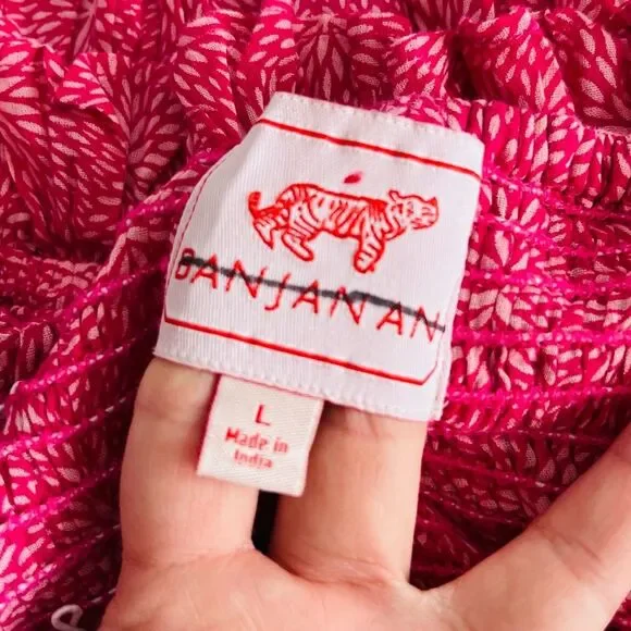 Anthropologie Banjanan Agatha Crop Top in Pink Size Large $185 - Picture 6 of 14